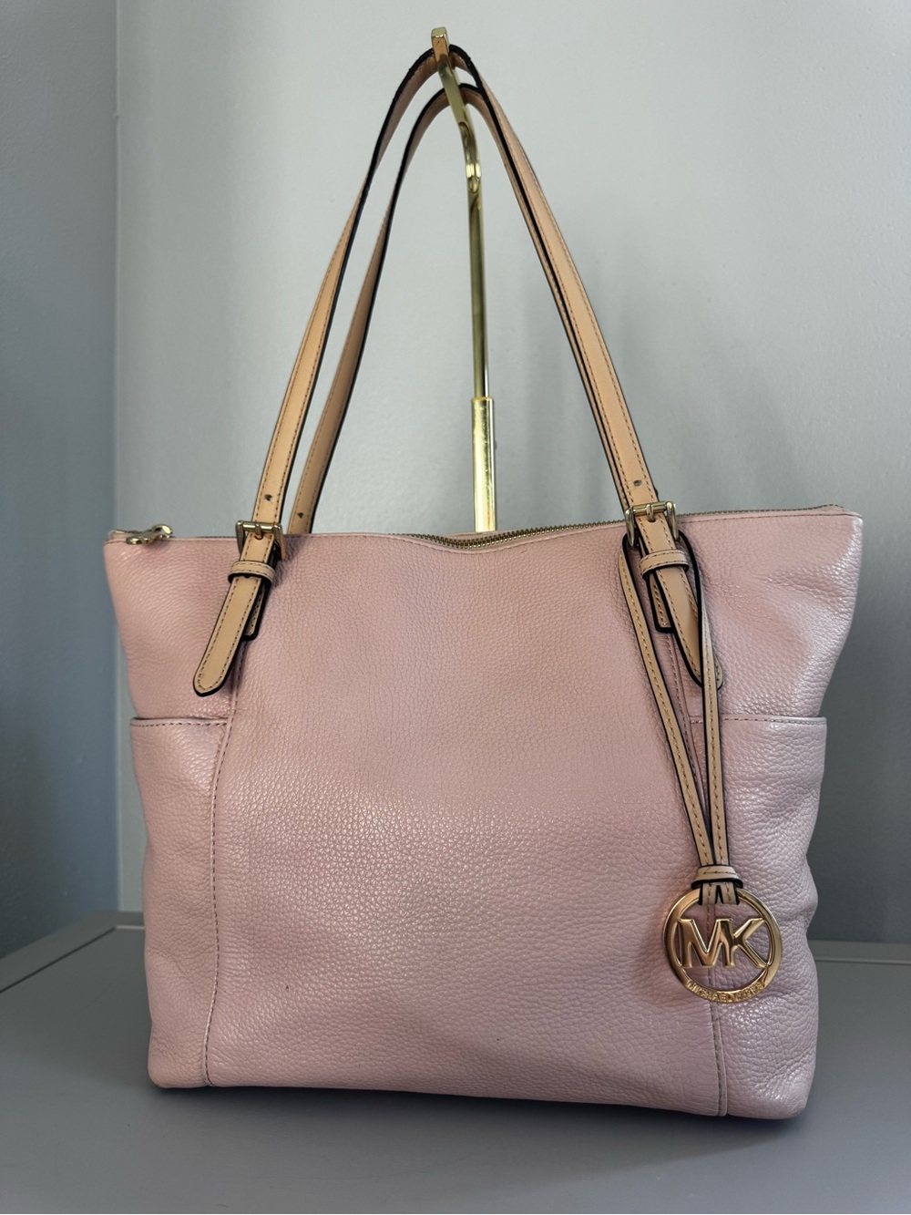 Michael Kors Blush/Rose/Pink Pebbled Tote Bag